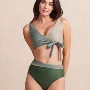 Summersalt Sea Breeze Two piece, Olive, Palm, Pebble